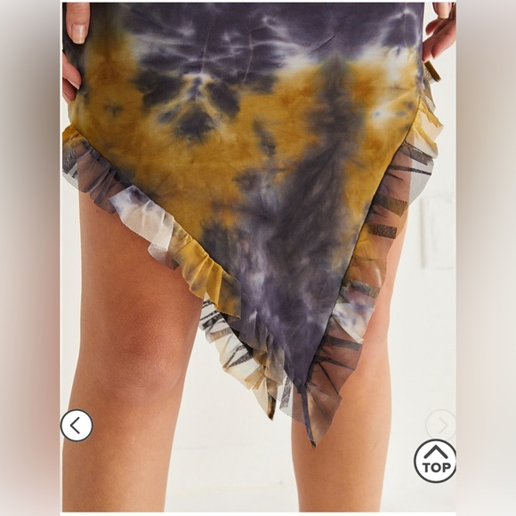 NWT Tie Dye Mesh Flippy Midi Skirt size small - Picture 4 of 4